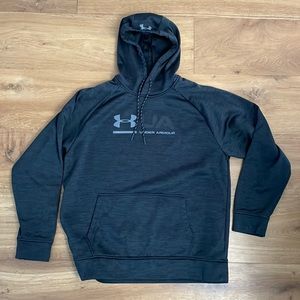 Lightweight charcoal gray large Under Armour hoodie sweatshirt with front pocket